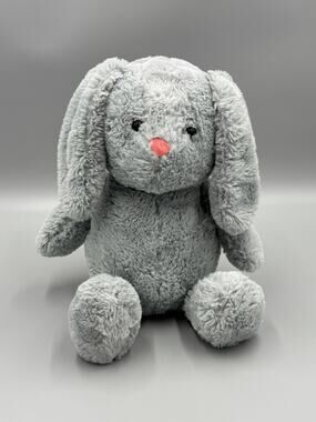 Walgreens Gray Bunny Rabbit Pink Nose Plush 12” Stuffed Animal